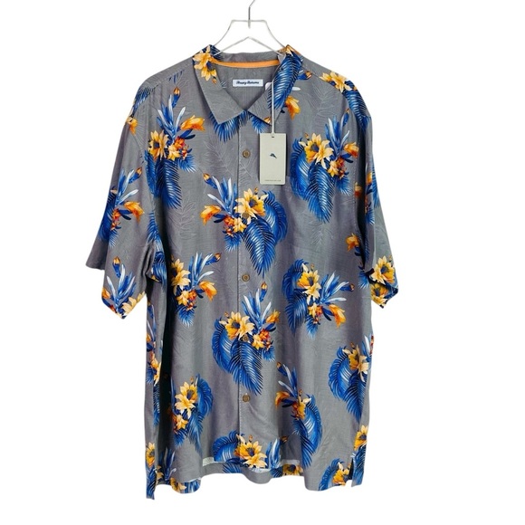 Tommy Bahama Nassau Bloom Silk Short Sleeve Button Up Size 3X